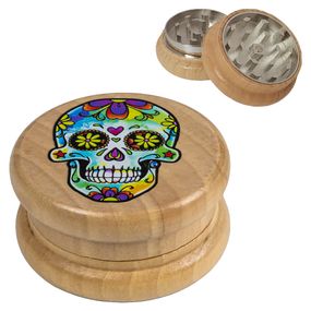 Деревянный Гриндер Для Измельчения Трав "Skull Collection V4"