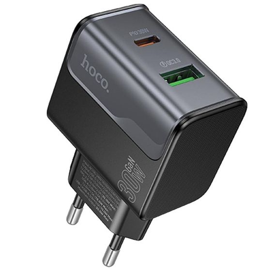 МЗП Hoco CS73A Star Speed PD30W+QC3.0 (1USB-A/1C) Midnight Black