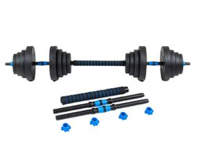 Гантелі розбірні бітумні THUNDER GYM-02 зі з'єднувачем для штанги, 2 x 10 кг (GYM-02)