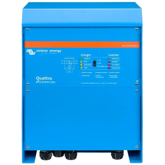 VictronEnergy Quattro 48/5000/70-100/100 однофазный чистая синусоида Інвертор
