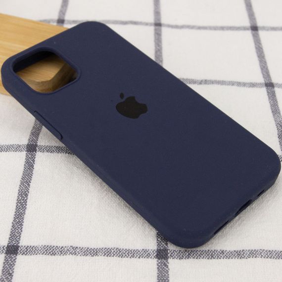Чехол Silicone Case Full Protective (AA) для Apple iPhone 14 (6.1") Темно-синий / Midnight blue | Зображення 1