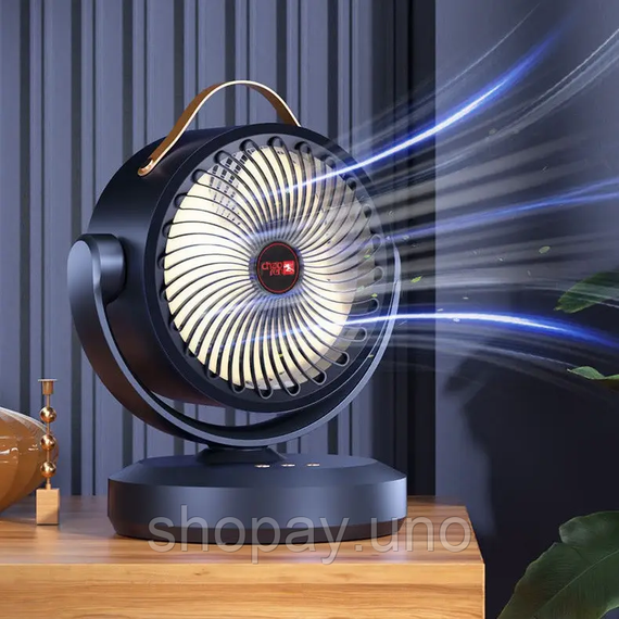 Аккумуляторный мини вентилятор VU-05/FS-25 с поворотом / Вентилятор Mini fan с LED-подсветкой и USB | Зображення 4