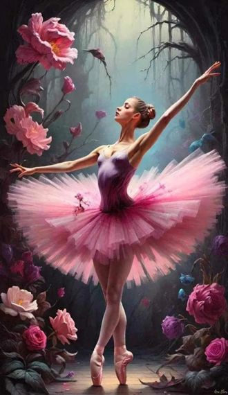 Алмазна мозаїка Балерина 30х50 см ColorArt TP905 | Зображення 1