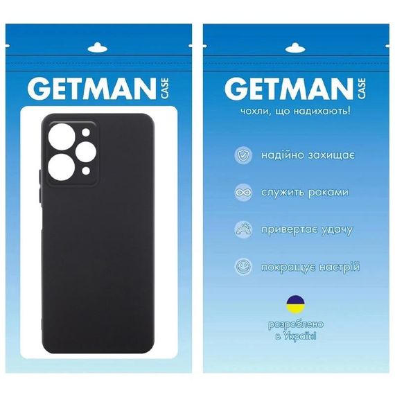Чохол TPU GETMAN Liquid Silk Full Camera для Xiaomi Redmi 12 Чорний / Black | Зображення 2
