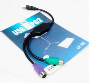Переходник USB AM/2*PS2.20см,Black OEM Q25