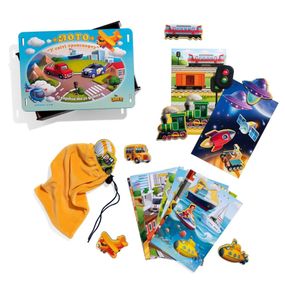 Настольная развивающая игра "Лото: транспорт" Ubumblebees (ПСФ082) PSF082, 52 фигурные фишки