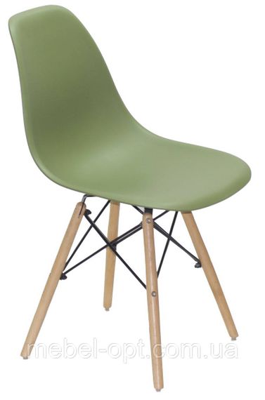 Стілець Nik N Eames DSW пластик зелений 31, на дерев'яних букових ніжках | Зображення 4