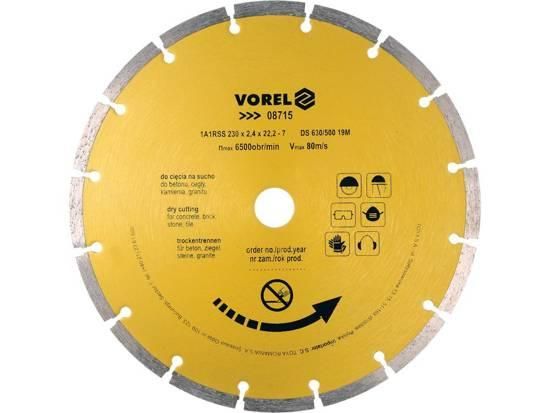 Диск отрезной алмазный сегментный SEGMENT Ø-230 мм VOREL-08715