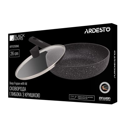 Сковорода Ardesto Black Mars Alcor, 26см, алюміній, чорний (AR1926BML) | Зображення 2