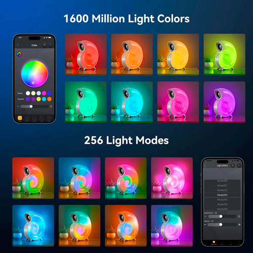 Акумуляторний настільний світильник RGB з годинником і будильником N70, Bluetooth колонка, 5 Вт | Зображення 4