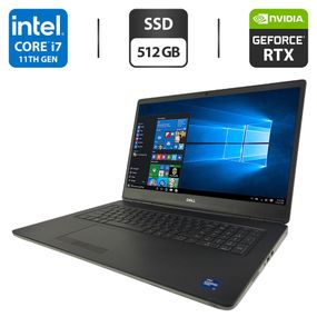 Мобільна робоча станція Dell Precision 7760 / 17.3" (1920x1080) IPS / Intel Core i7-11850H (8 (16) ядер по 2.5 - 4.8 GHz) / 16 GB DDR4 / 512 GB SSD / nVidia RTX A3000, 6 GB GDDR6, 192-bit / WebCam б/в