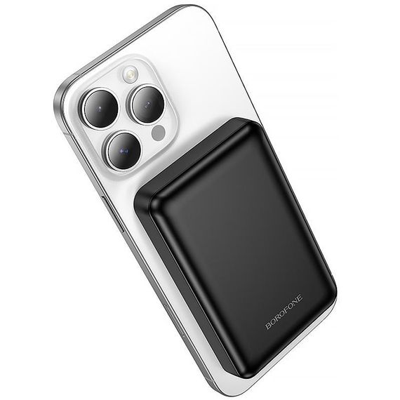 Портативное ЗУ Power Bank Borofone BJ82 Dawn 20W с БЗУ 5000 mAh Black | Зображення 2