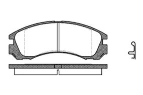Колодки передні гальмівні MITSUBISHI Outlander 12-/, WOKING (P254322)