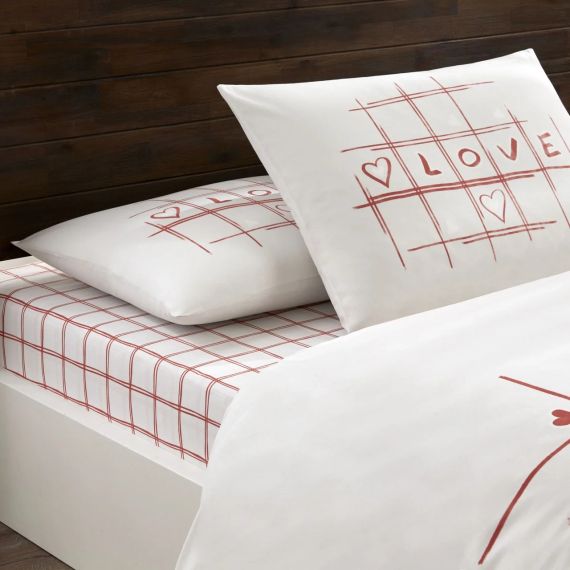 Постельное белье TAC Ranforce 200×220 см Romenta Kirmizi | Зображення 1