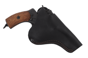 Кобура поясна Скат, Наган не формована (шкіра, чорна) MAS