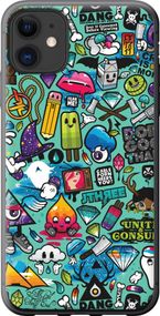 Чехол на iPhone 11 Стикер бомбинг 1 "693u-1722-17620"