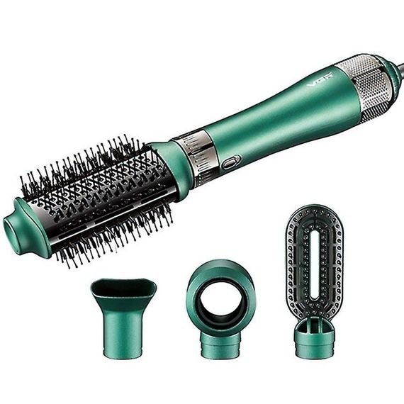 Фен-щітка VGR V-493 Мультистайлер 4в1 з насадками 1000 Вт Багатофункціональний професійний повітряний AM-982 Браш Стайлер