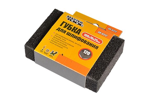 Губка шлифовальная Mastertool - 100 х 70 х 25 мм P320 (08-0332) | Зображення 1