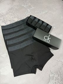 Чоловічий набір трусів 5 шт Calvin Klein колір чорний