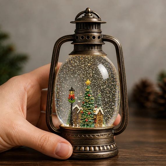 Новорічний ліхтар-нічник XMAS WDL-24028D, 27,9 см | Зображення 3