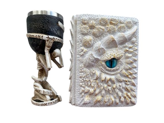 Подарунковий набір Келих 3D Скелет на Колені та Блокнот 3D «Око Крижаного Хранителя»