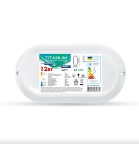 LED Світильник 12W 6500К IP65 овальний Titanum
