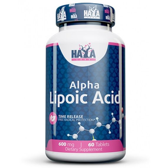 Альфа-ліпоєва кислота Haya Labs Alpha Lipoic Acid Time Release 600 mg 60 Tabs