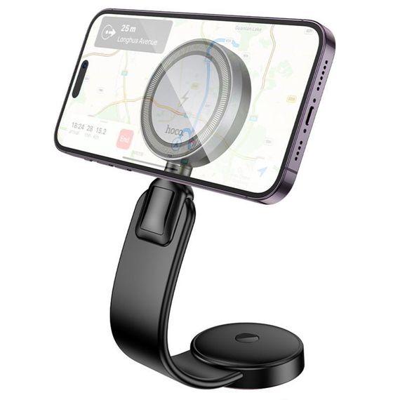Автотримач з БЗП Hoco HW29 Magnetic Wireless Charging 15W Black | Зображення 2