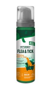 Піна від бліх та кліщів для собак Vet's Best Flea & Tick Waterless Dog Bath Cottonspice, 236 мл