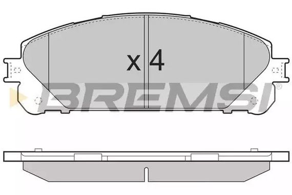Колодки передні гальмівні Lexus RX 08-15/Toyota RAV4 12-(advics), Bremsi (BP3481) | Зображення 2