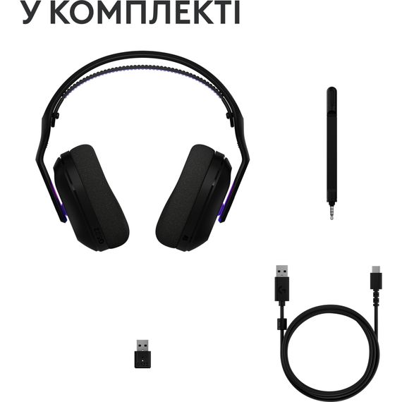 Навушники Logitech G522 Lightspeed Wireless Gaming Headset Black (981-001544) | Зображення 2