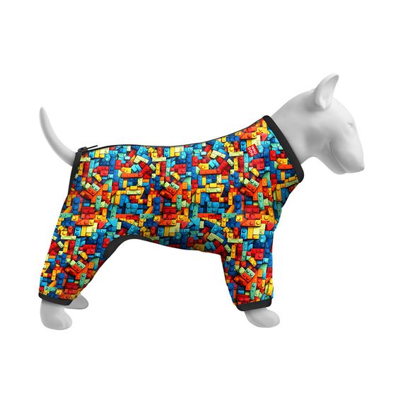 Вітровка для собак WAUDOG Clothes, малюнок "Блоки", M47, В 69-72 см, С 47-50 см | Зображення 2