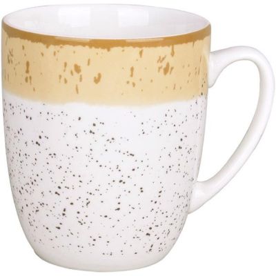 Чашка Ardesto Siena, 360мл, порцеляна, біло-жовтий (AR2936SBG)