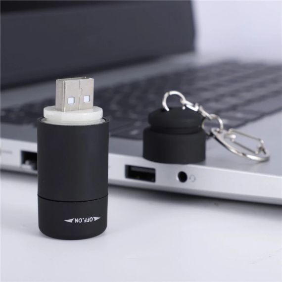 Світлодіодний мікрокишеньковий USB-акумуляторний брелок-ліхтарик StoneGo