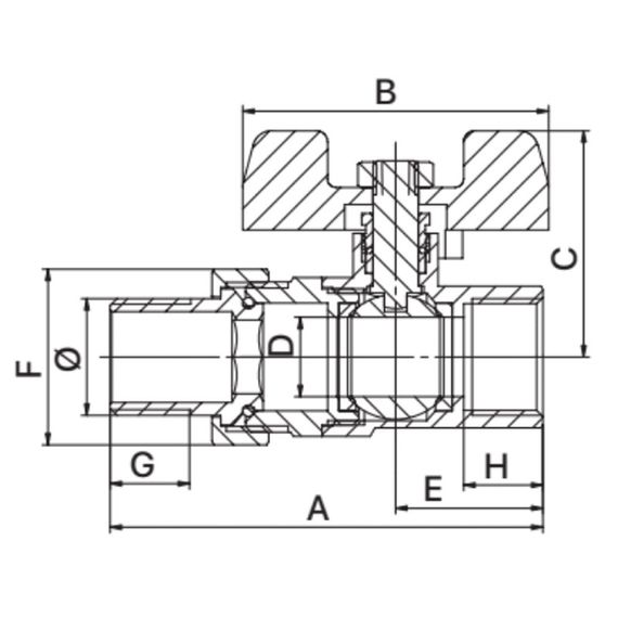 Кран з американкою 3/4" Europroduct EP.310 (EP2954) | Зображення 1