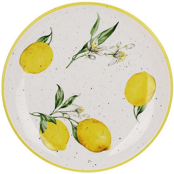 Керамічна тарілка Juicy lemons D=20