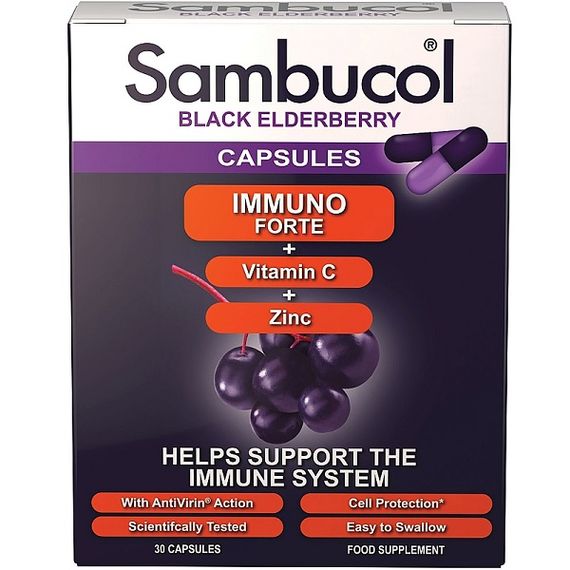 Бузина Sambucol Black Elderberry Immuno Forte 30 Caps