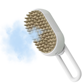 Паровая Портативная Щетка Спрей Для Сухого и Влажного Вычесывания Животных Массажер Для Кошек и Собак Белая