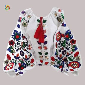 Рубашка Украинская вышиванка  555297612 цвет белый размер XS/S