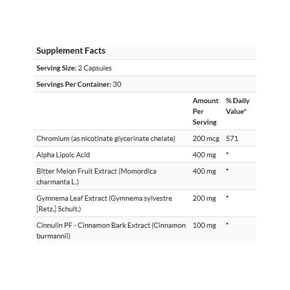 Комплекс для профілактики діабету Bluebonnet Nutrition Targeted Choice, Blood Sugar Support 60 Veg Caps | Зображення 2