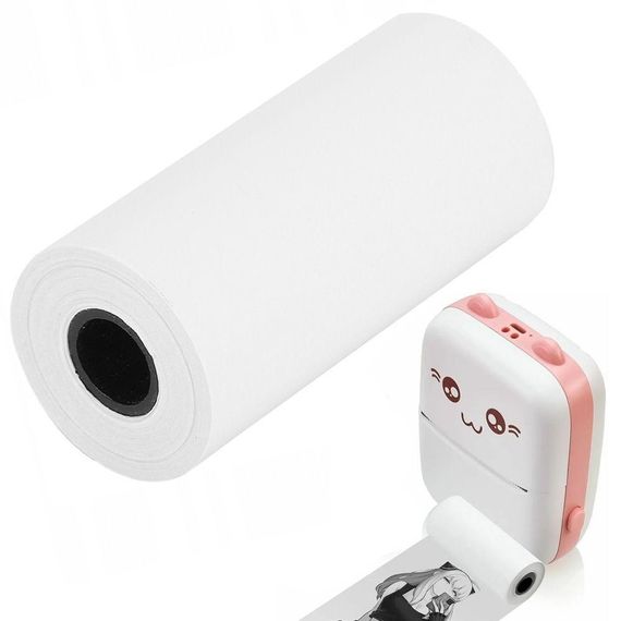 Термопапір для міні принтера 57х25 мм, довжина 5,85м, 1 рулон / Фотопапір для термопринтера