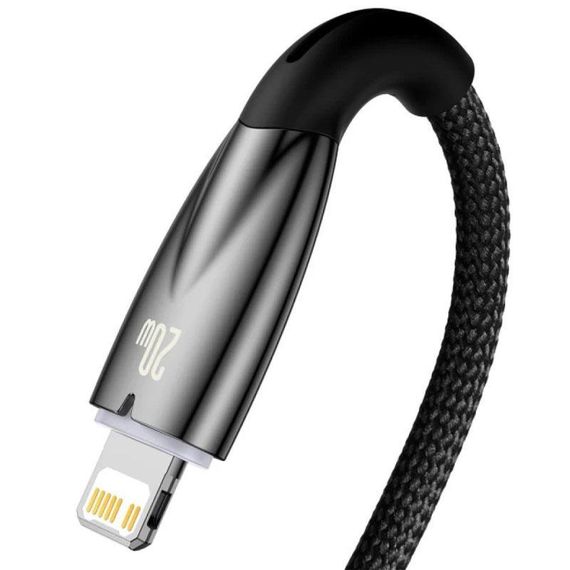 Дата кабель Baseus Glimmer Series Fast Charging Data Cable Type-C to Lightning 20W 1m (CADH000001) Black | Зображення 3