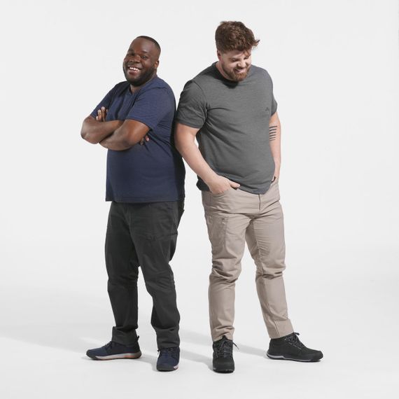 Штани чоловічі NH500 для туризму бежеві - M/L / W33 L33.