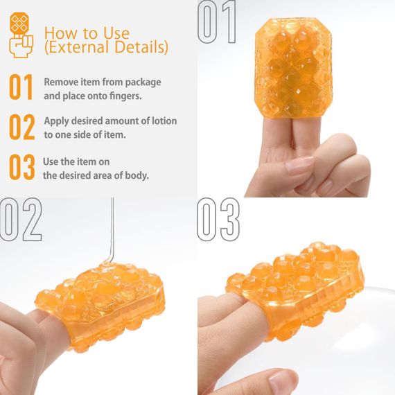 Унісекс-стимулятор Tenga UNI Diamond, білий, із зубчастим рельєфом, лубрикант у комплекті sexstyle | Зображення 2