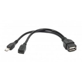Дата кабель OTG USB 2.0 AF to Micro 5P M+F 0.15m Cablexpert (A-OTG-AFBM-04) (A-OTG-AFBM-04)