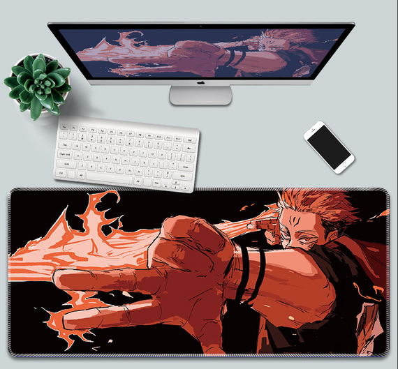 Игровая поверхность для мышки с Аниме принтом "Магическая битва/Jujutsu Kaisen" Юдзи Итадори 800*300*3 мм 0320
