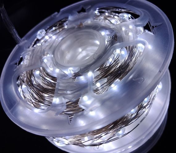 Гірлянда від USB "світлодіодні краплі" 50м, 500LED, холодний білий, 8 режимів + пульт