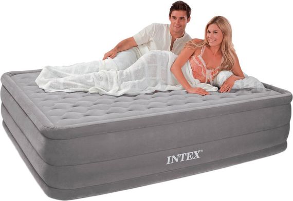 Надувная кровать велюр с насосом 220V Intex 64418 | Зображення 3
