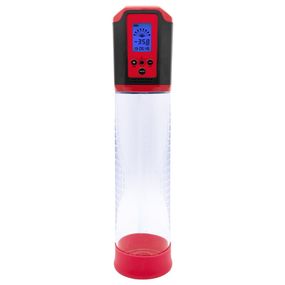 Автоматический вакуумный насос Men Powerup Passion Pump Blue, LED-табло, перезаряжаемая, 8 режимов, Красный