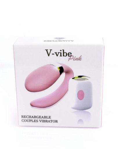 Вібратор для пар - V-Vibe Pink, USB, 7 Function, Remote Control | Зображення 8
